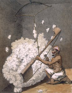 Cardação de algodão de &39;Travels to India and China&39;, 1782
